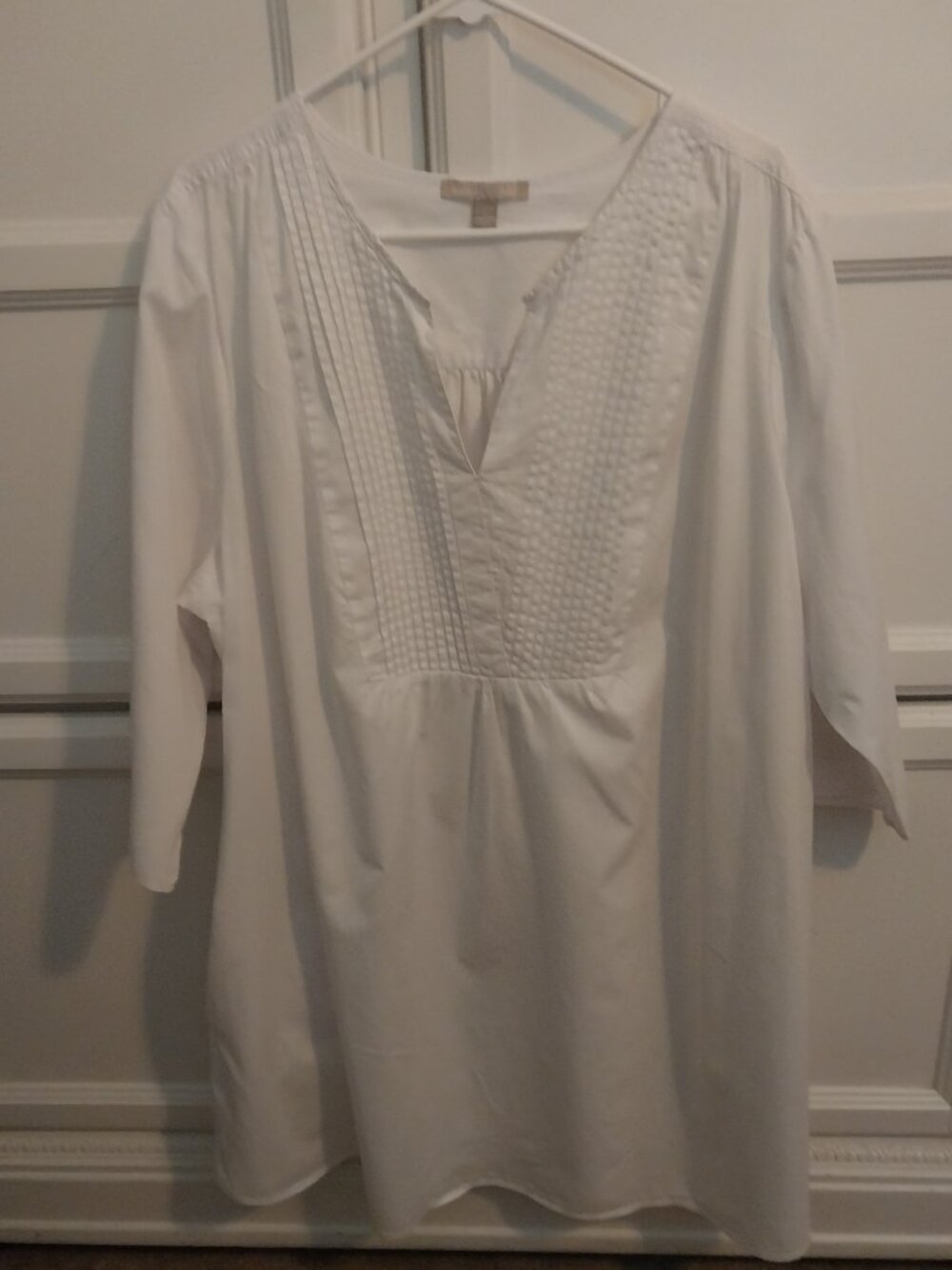 💗Woman Within Top, Tunic White 1x 22-24 Excellent💗